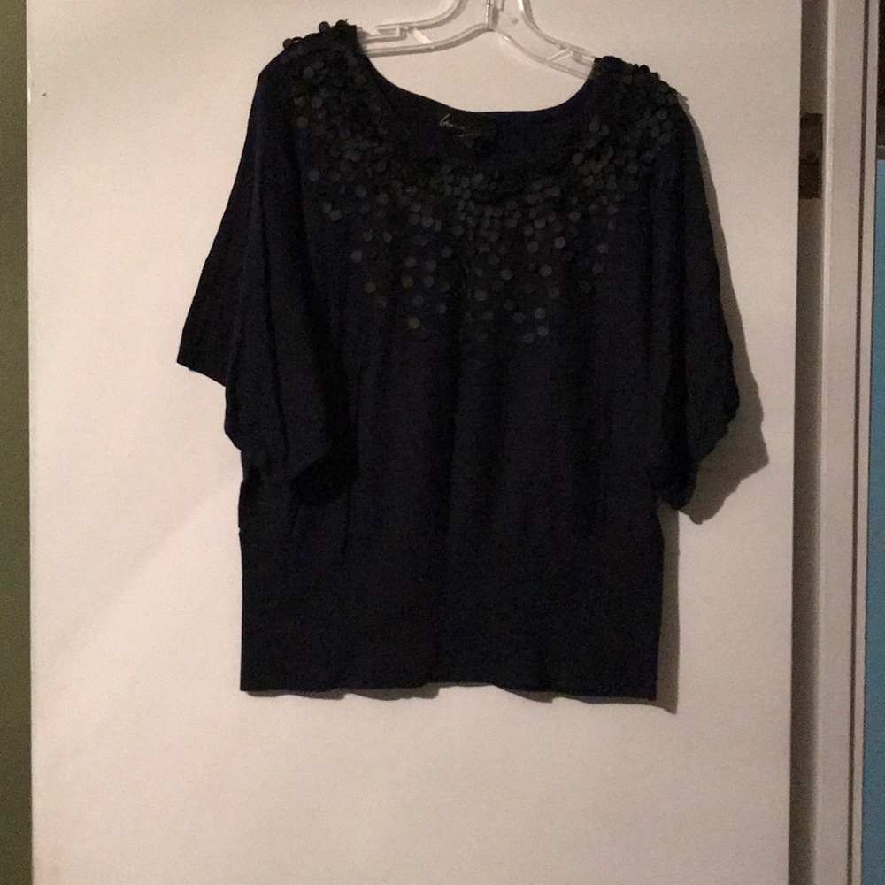 Never worn navy blue dolman top